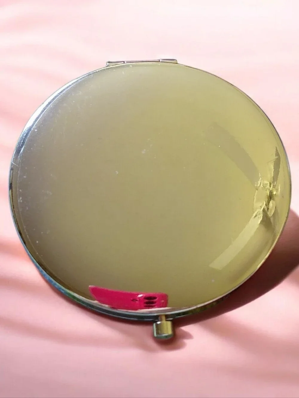 Clear/Silver And Gold Compact Mirror-Small